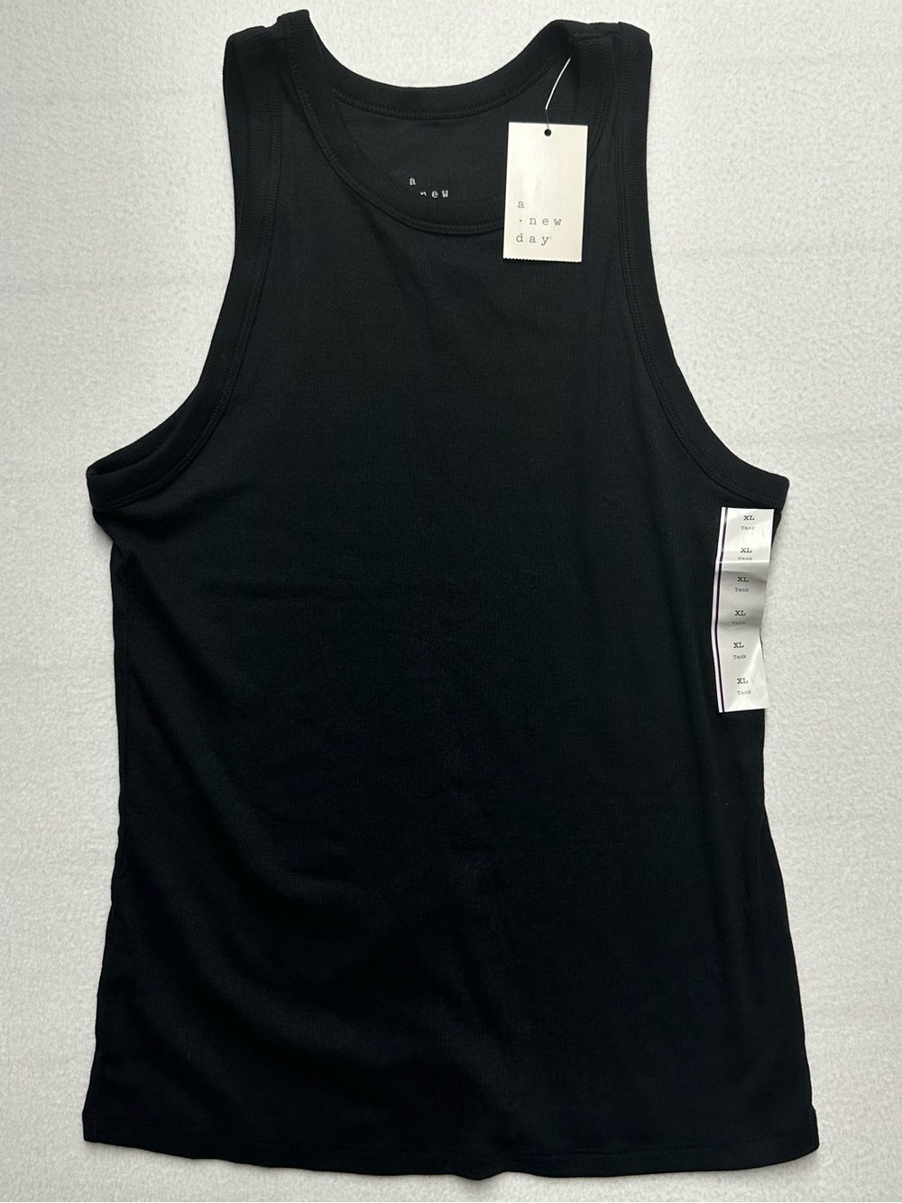 A New Day Black Tank Top • NEW WITH TAGS • Women’s XL • P2P 19”